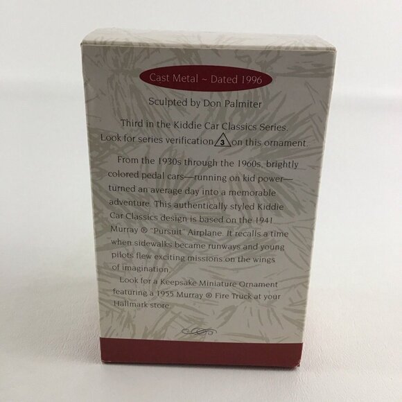 Hallmark Keepsake Christmas Tree Ornament Murray Airplane Kiddie Car Classics - Picture 3 of 6